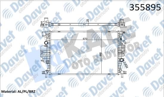 16-1950B Su Radyatoru Brazing Ford Mondeo 2014-